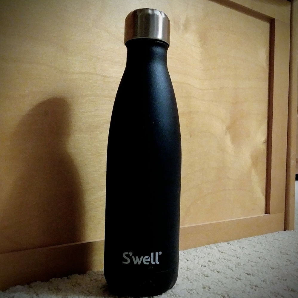 S'well matte black water bottle